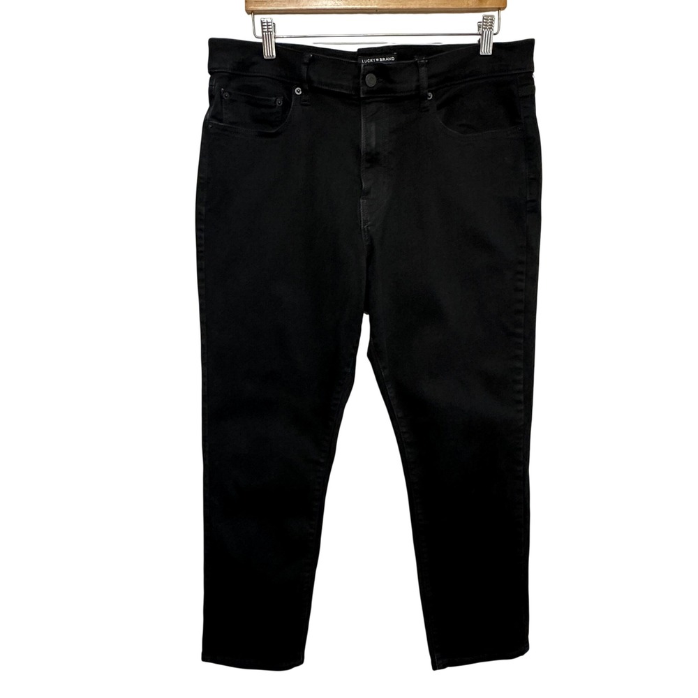 Lucky Brand 410 Athletic Jeans Mens 36x30 (Fits 36x29) Blacktic Straight Denim